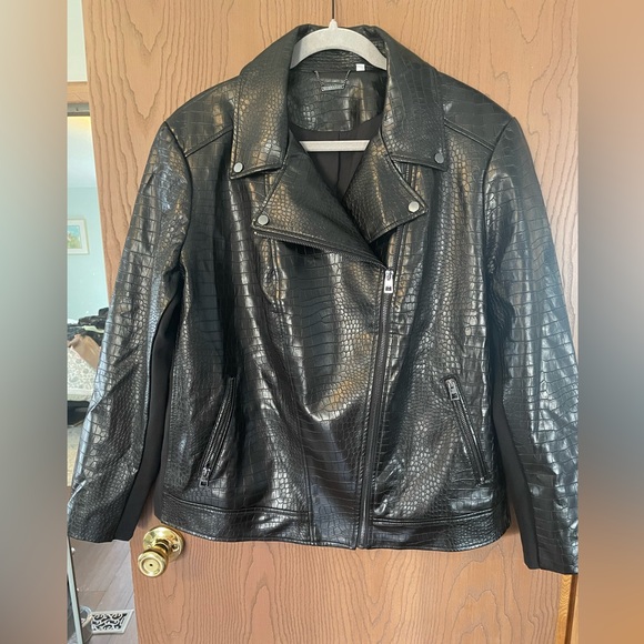 Chico's Jackets & Blazers - Chico's faux leather croc jacket, standard size XL,  Chico size 3